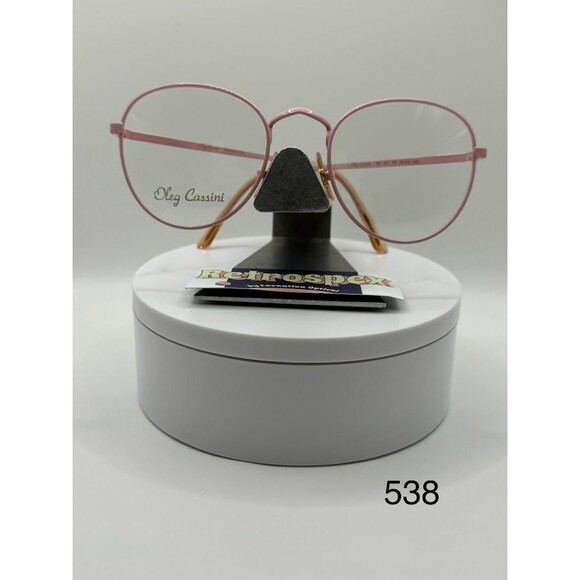 NEW True Vintage Eyeglasses Round Preppy Style | RX Ready | Oleg Cassini - Picture 2 of 7